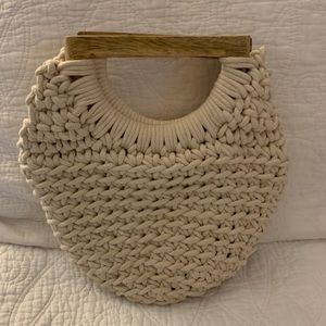 Macrame Wooden Handle bag
